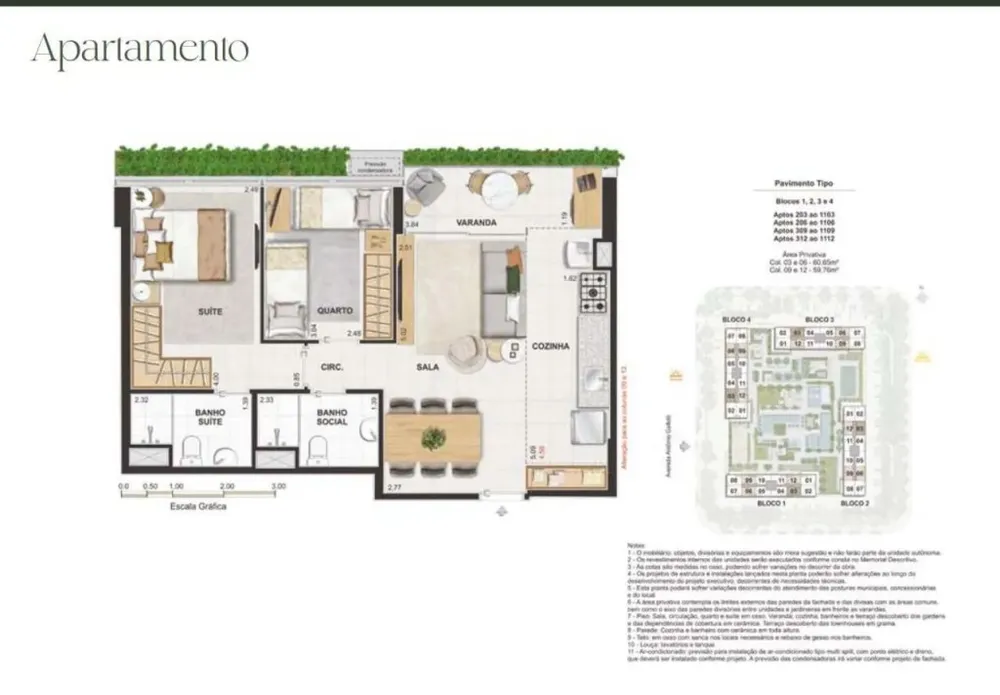 Apartamento, 2 quartos, 60 m² - Foto 2