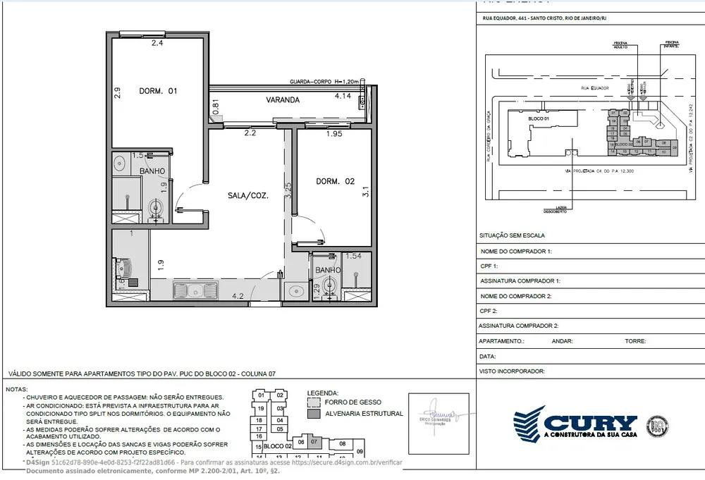 Apartamento, 2 quartos, 44 m² - Foto 3
