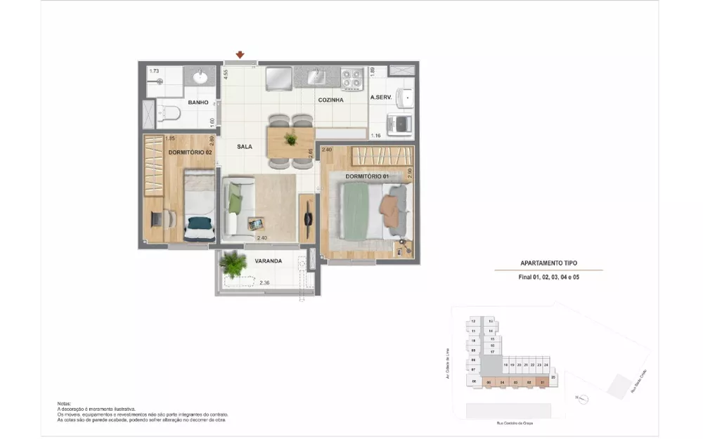 Apartamento, 2 quartos, 53 m² - Foto 13