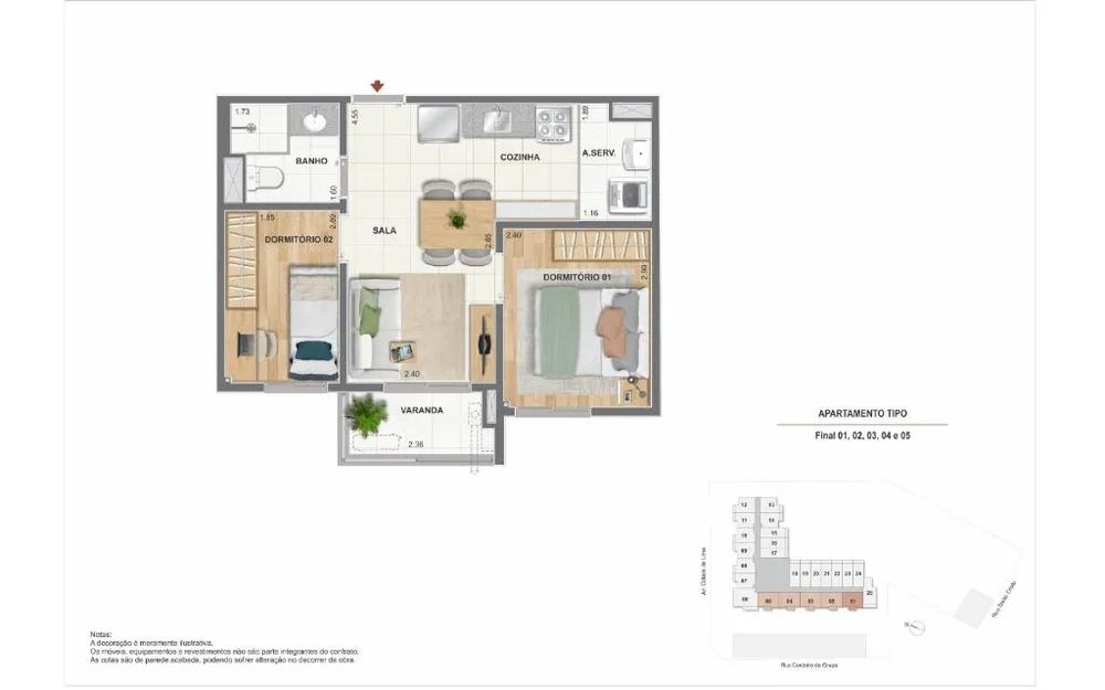Apartamento, 2 quartos, 53 m² - Foto 22
