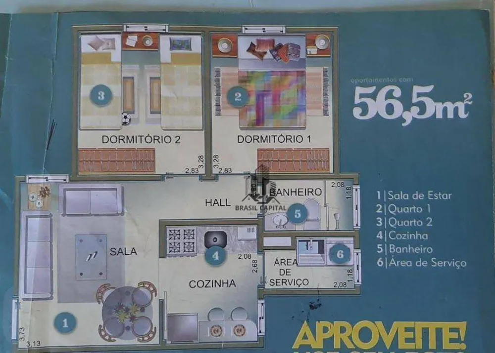 Apartamento, 2 quartos, 56 m² - Foto 3