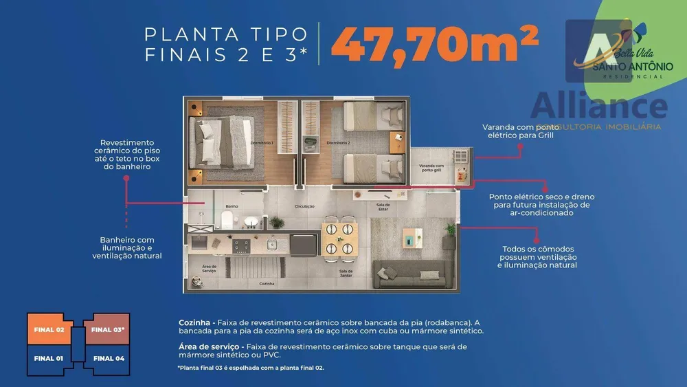 Apartamento, 2 quartos, 47 m² - Foto 7