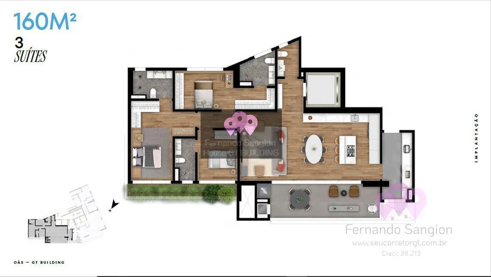 Apartamento, 3 quartos, 160 m² - Foto 3