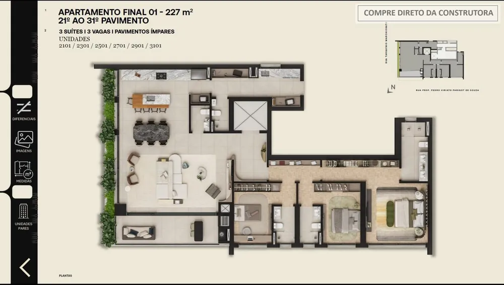 Apartamento, 3 quartos, 227 m² - Foto 3
