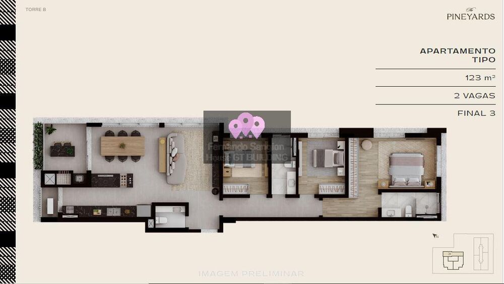 Apartamento, 3 quartos, 123 m² - Foto 1