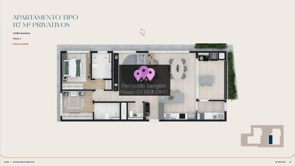 Apartamento, 3 quartos, 117 m² - Foto 2