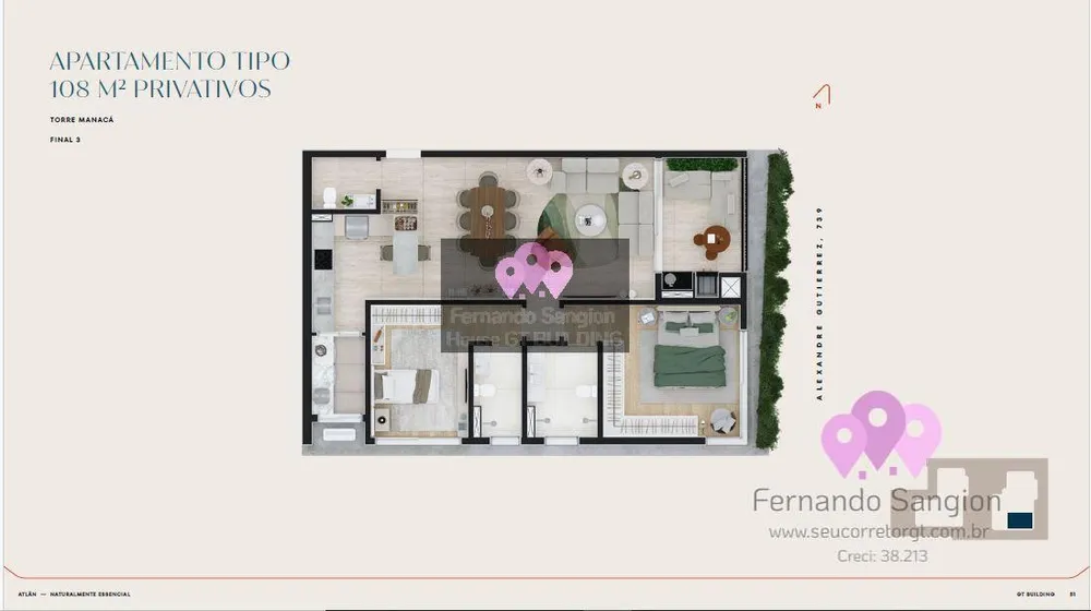 Apartamento, 2 quartos, 108 m² - Foto 2