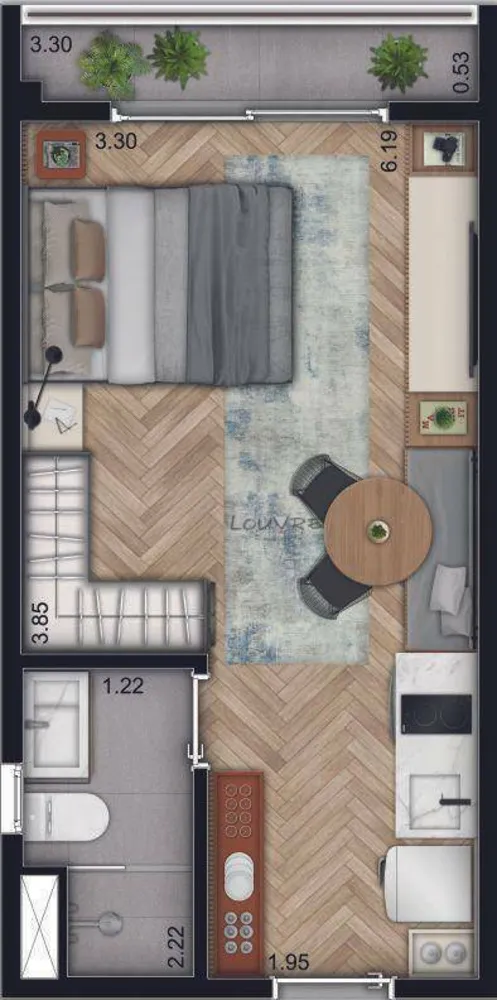 Kitnet-Studio, 25 m² - Foto 23