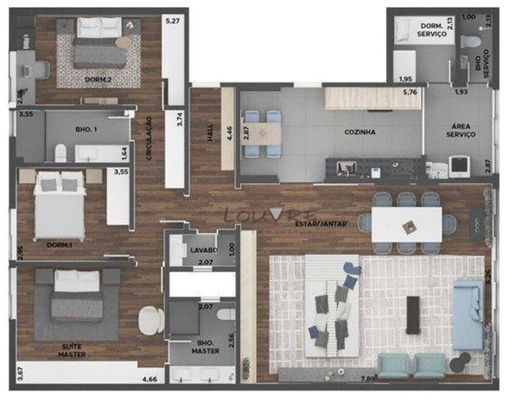 Apartamento à venda com 3 quartos, 166m² - Foto 12