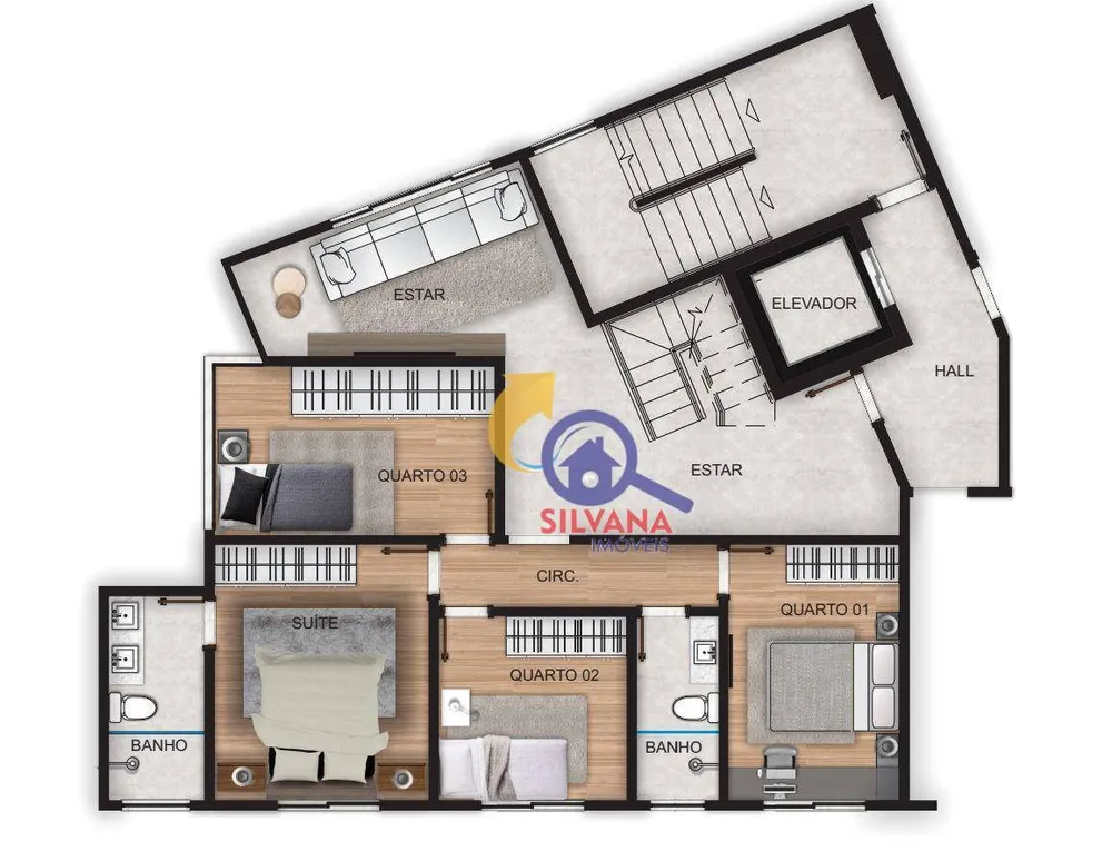 Apartamento, 3 quartos, 85 m² - Foto 9