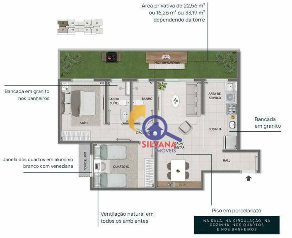 Apartamento, 3 quartos, 70 m² - Foto 15