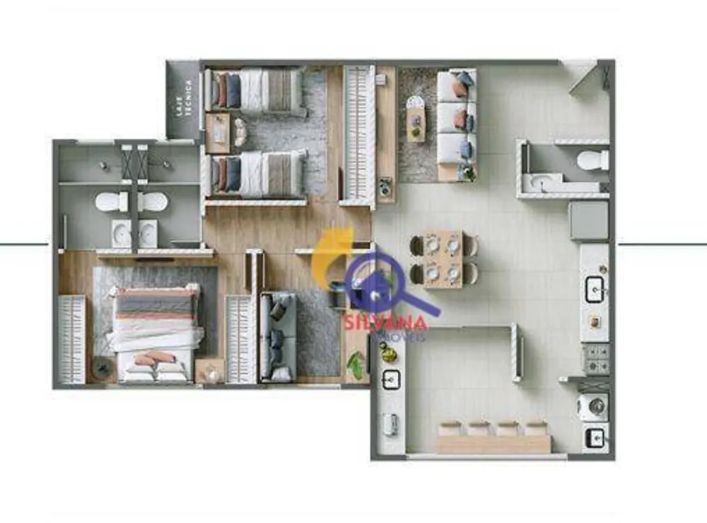 Apartamento, 3 quartos, 80 m² - Foto 13