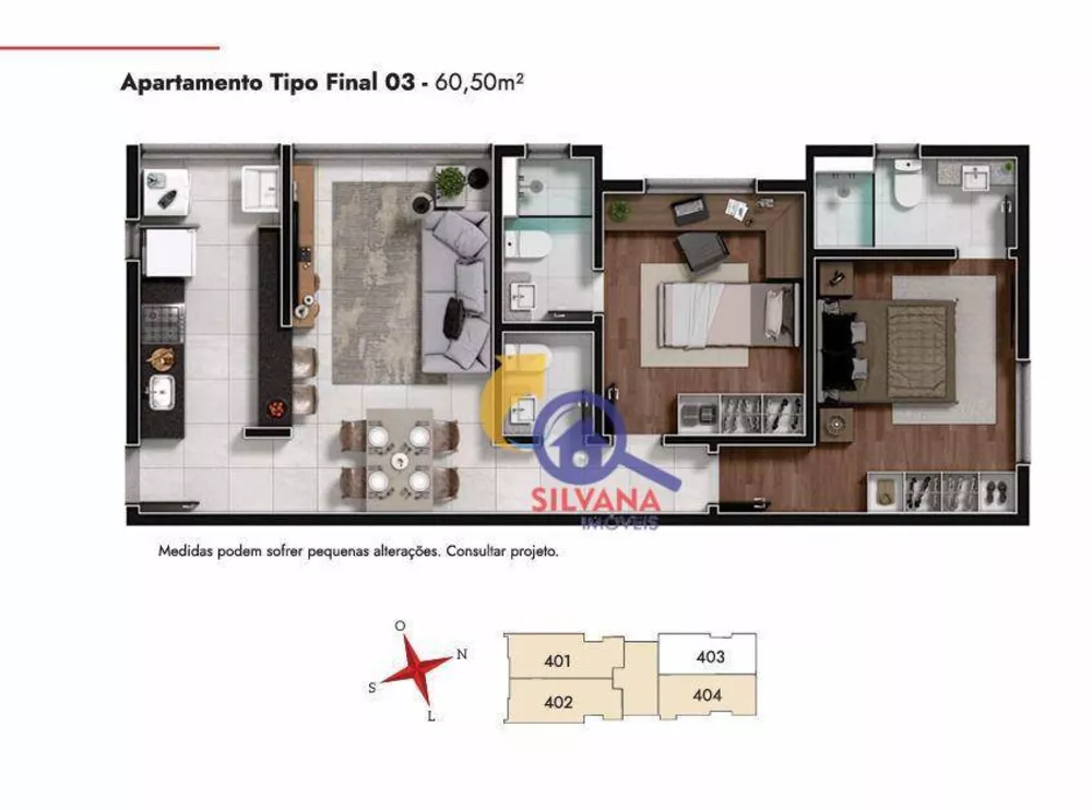 Apartamento, 2 quartos, 73 m² - Foto 2