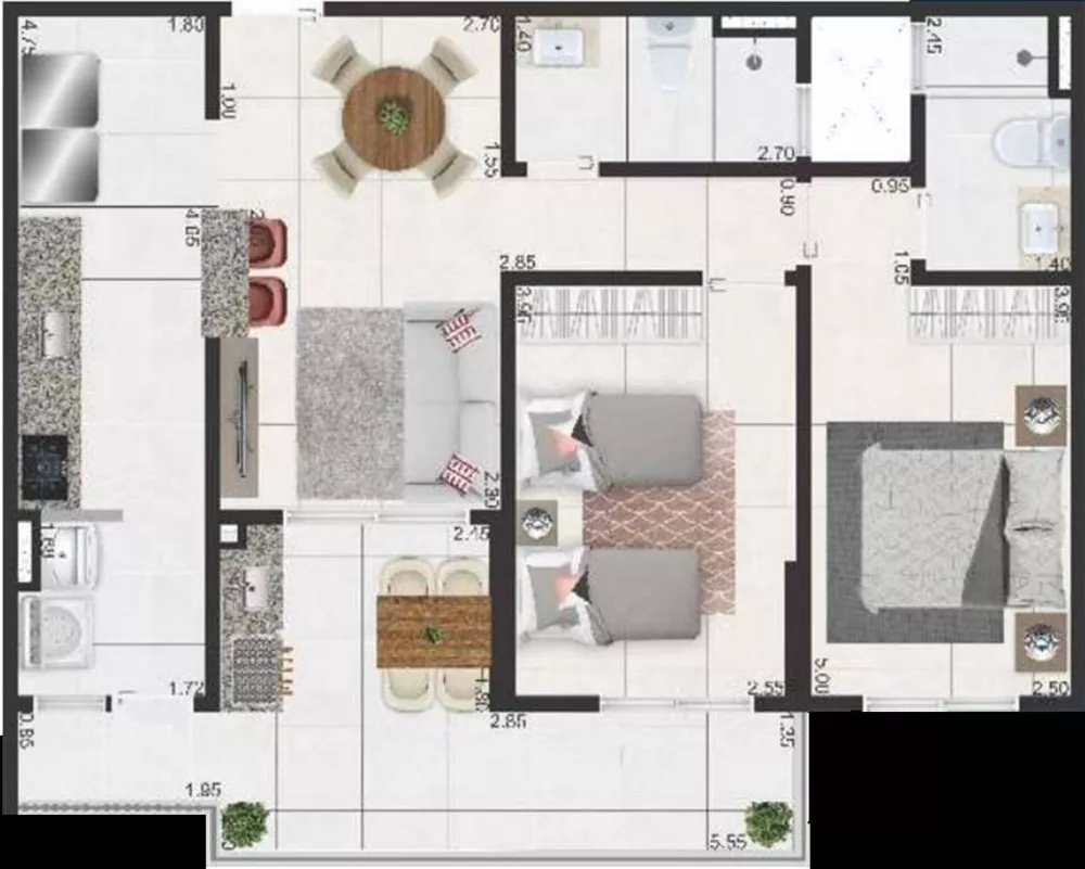 Apartamento, 2 quartos, 80 m² - Foto 2