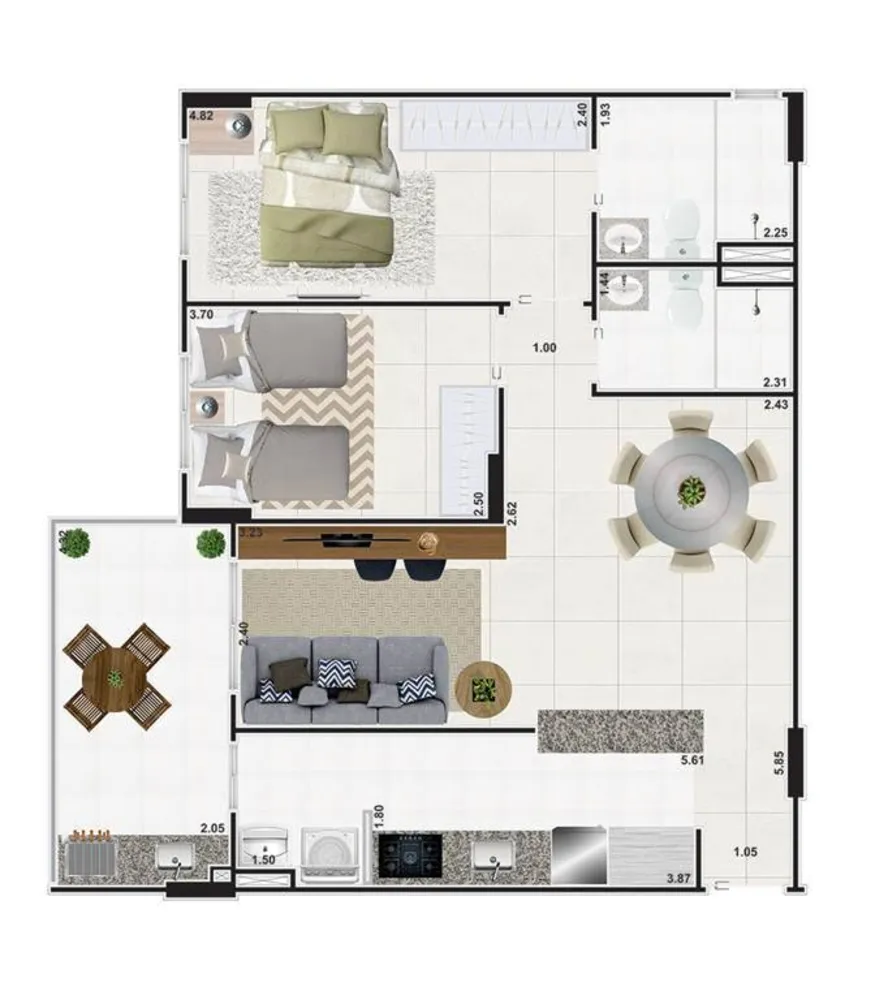 Apartamento, 2 quartos, 70 m² - Foto 16