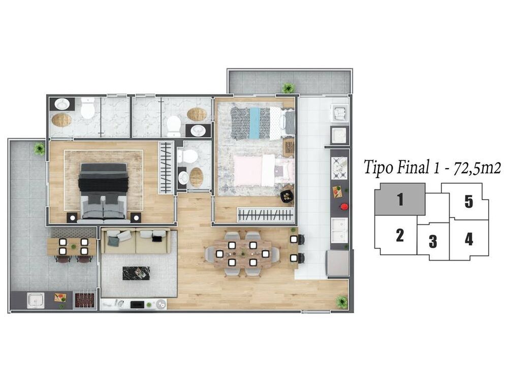 Apartamento, 2 quartos, 72 m² - Foto 11