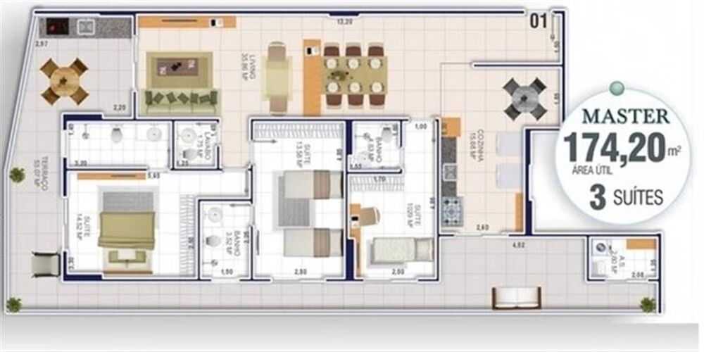 Apartamento, 3 quartos, 173 m² - Foto 12