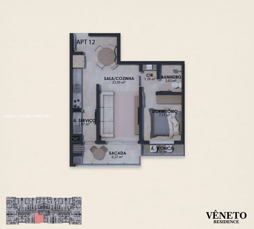 Apartamento, 1 quarto, 49 m² - Foto 11