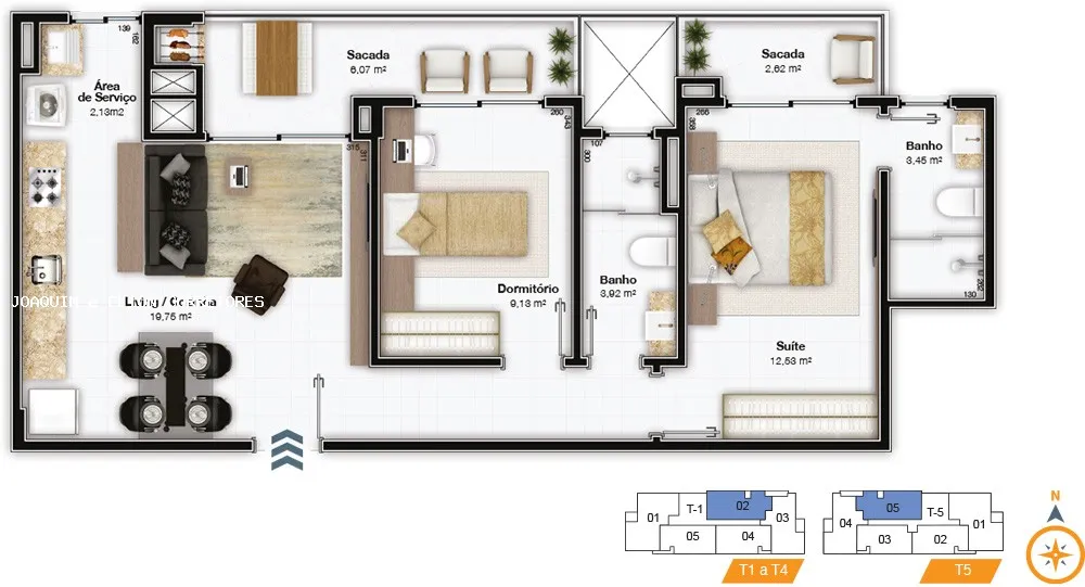Apartamento, 2 quartos, 75 m² - Foto 2