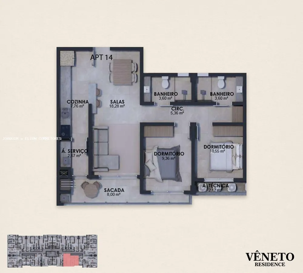 Apartamento, 2 quartos, 80 m² - Foto 11