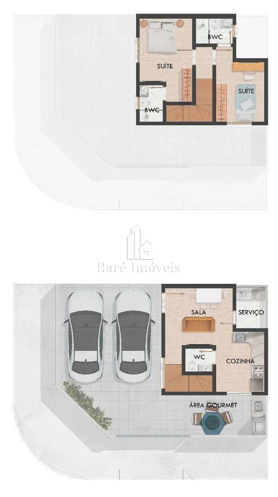 Sobrado, 2 quartos, 85 m² - Foto 1
