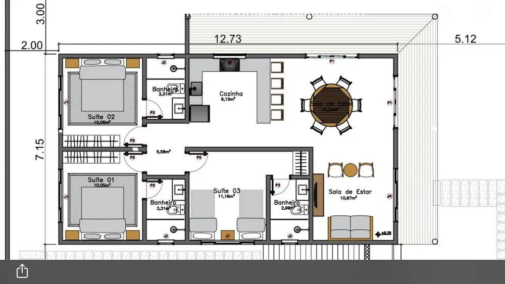 Casa, 3 quartos - Foto 2