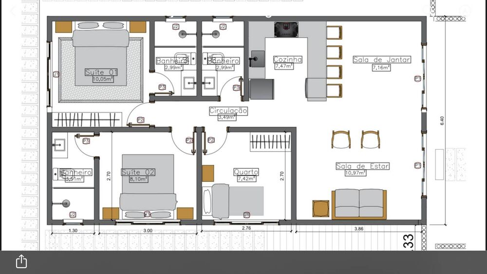 Casa, 3 quartos, 107 m² - Foto 3