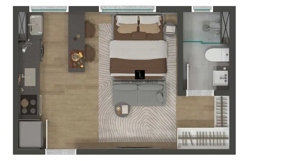 Apartamento, 1 quarto, 26 m² - Foto 3