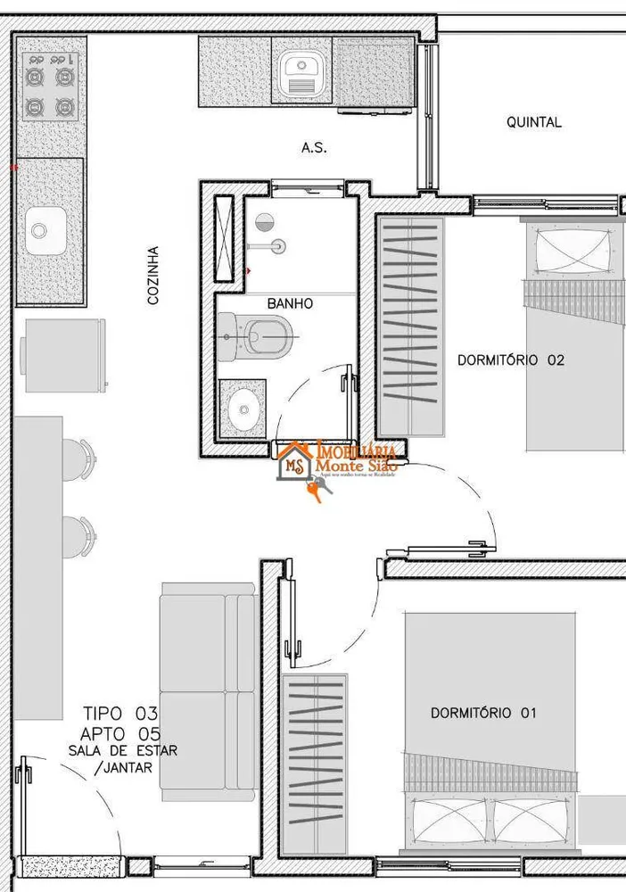 Apartamento, 2 quartos, 37 m² - Foto 10