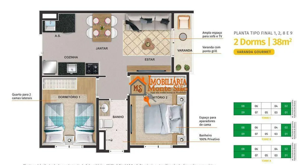 Apartamento, 2 quartos, 37 m² - Foto 12