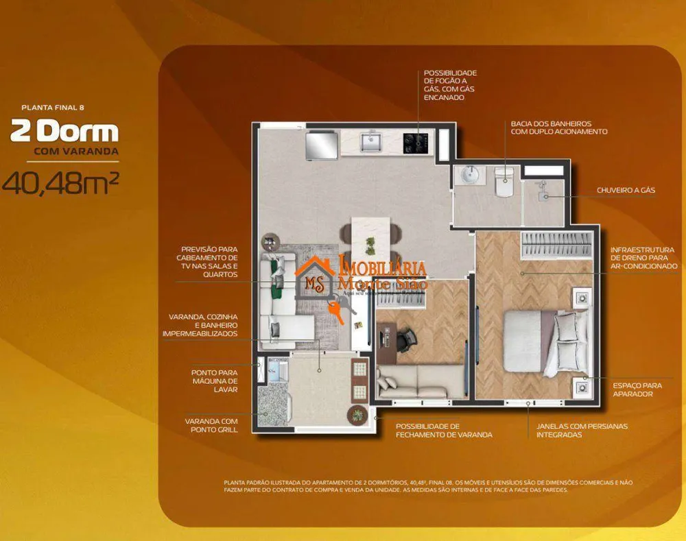 Apartamento, 2 quartos, 40 m² - Foto 1