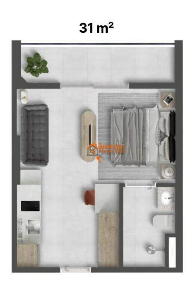 Flat/Apart Hotel, 1 quarto, 26 m² - Foto 2
