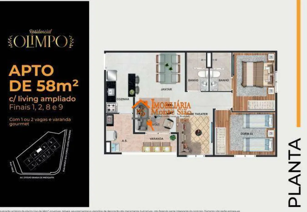 Apartamento, 3 quartos, 58 m² - Foto 3