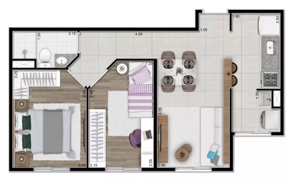 Apartamento, 2 quartos, 43 m² - Foto 5