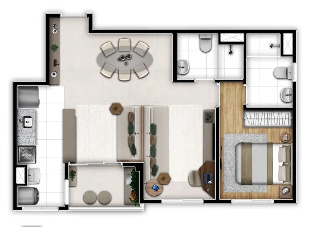Apartamento, 2 quartos, 55 m² - Foto 4