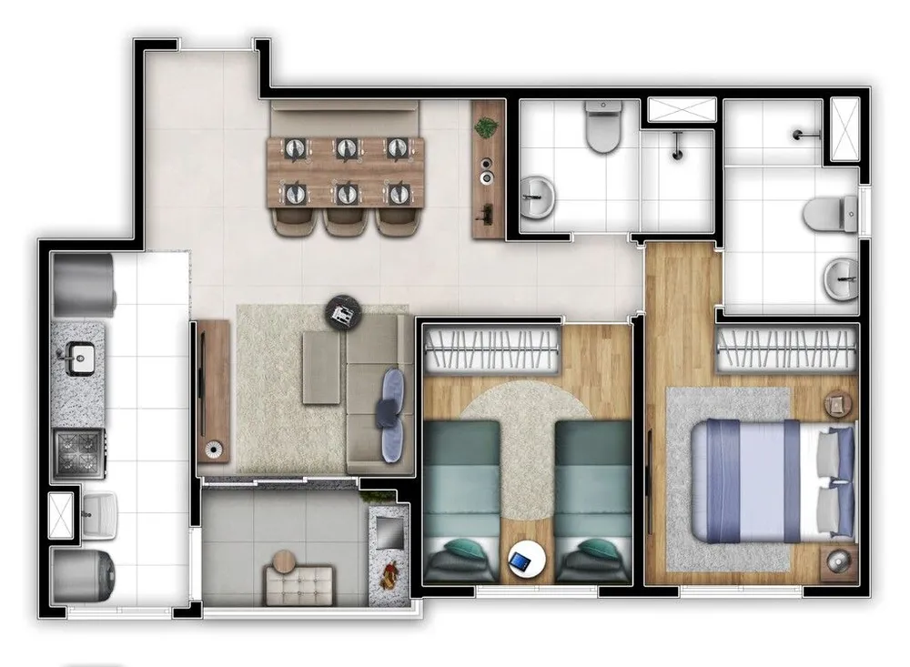 Apartamento, 2 quartos, 55 m² - Foto 6