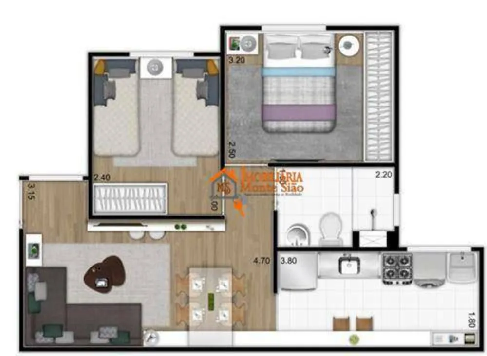 Apartamento, 2 quartos, 44 m² - Foto 7