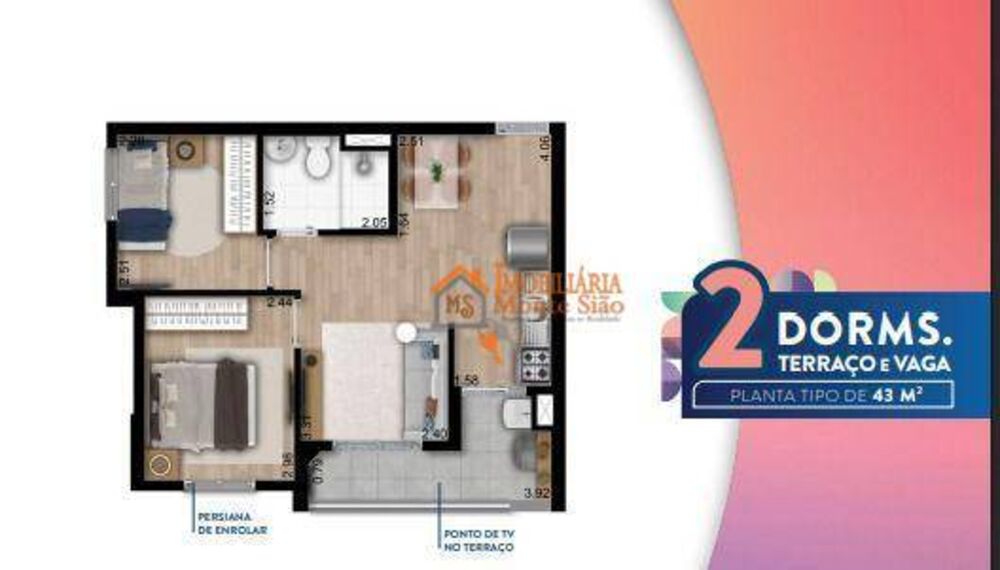 Apartamento, 2 quartos, 42 m² - Foto 1
