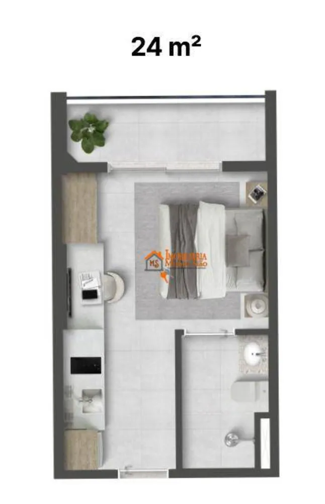 Flat/Apart Hotel, 1 quarto, 24 m² - Foto 2