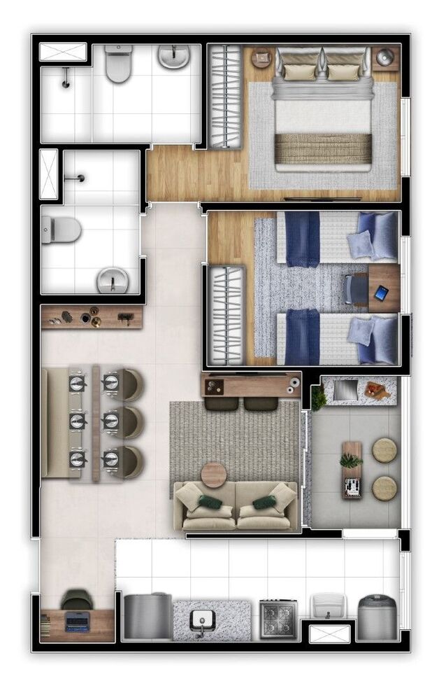 Apartamento, 2 quartos, 56 m² - Foto 11