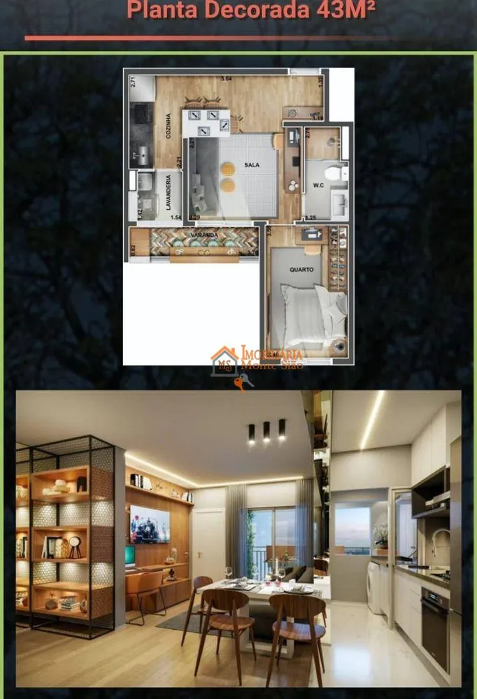 Apartamento, 1 quarto, 43 m² - Foto 1