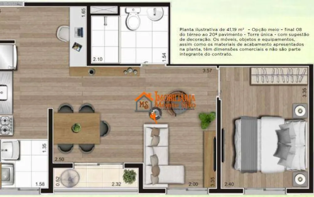 Apartamento, 1 quarto, 41 m² - Foto 2