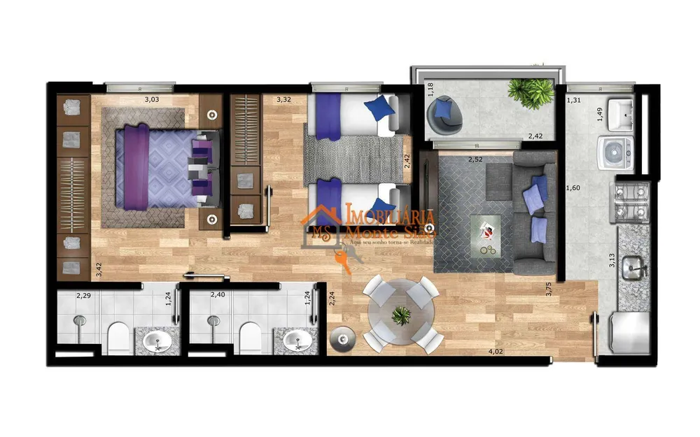 Apartamento, 2 quartos, 55 m² - Foto 8