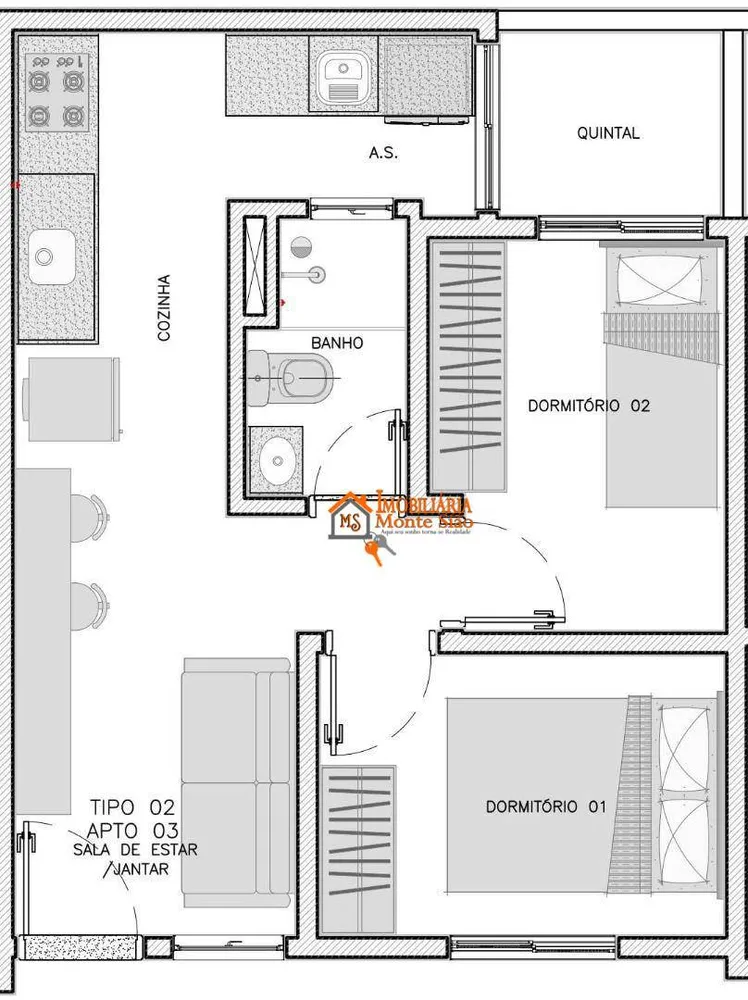 Apartamento, 2 quartos, 36 m² - Foto 10