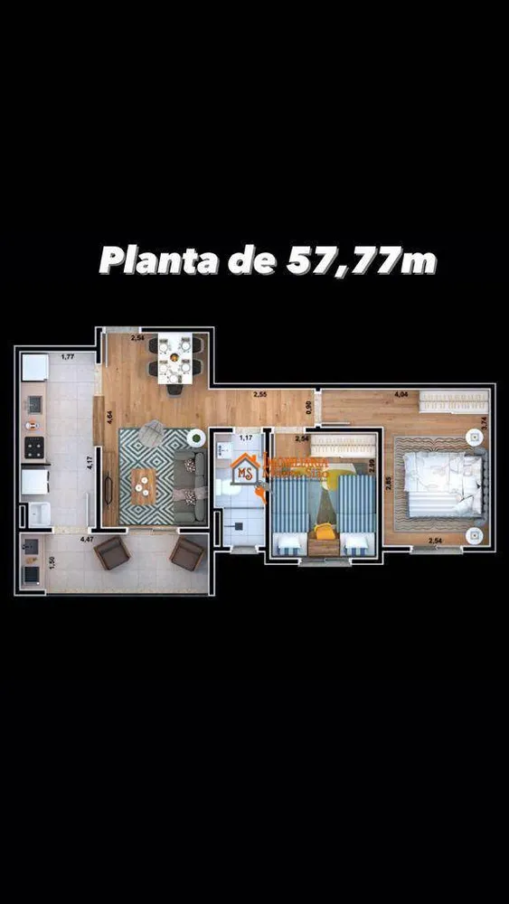 Apartamento, 2 quartos, 57 m² - Foto 7