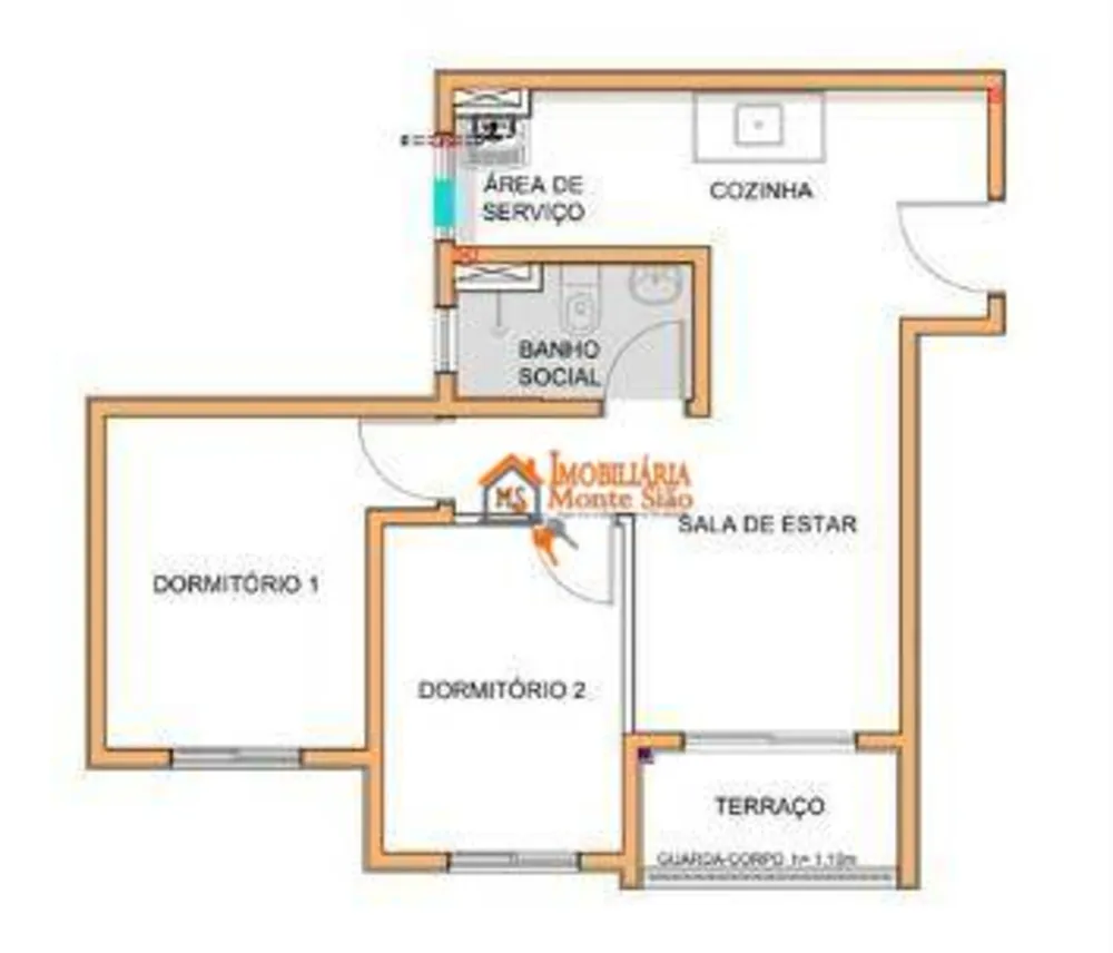 Apartamento, 2 quartos, 44 m² - Foto 1