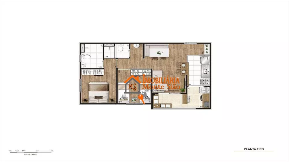 Apartamento, 2 quartos, 55 m² - Foto 1