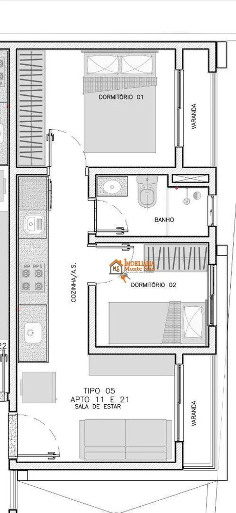 Apartamento, 2 quartos, 33 m² - Foto 8