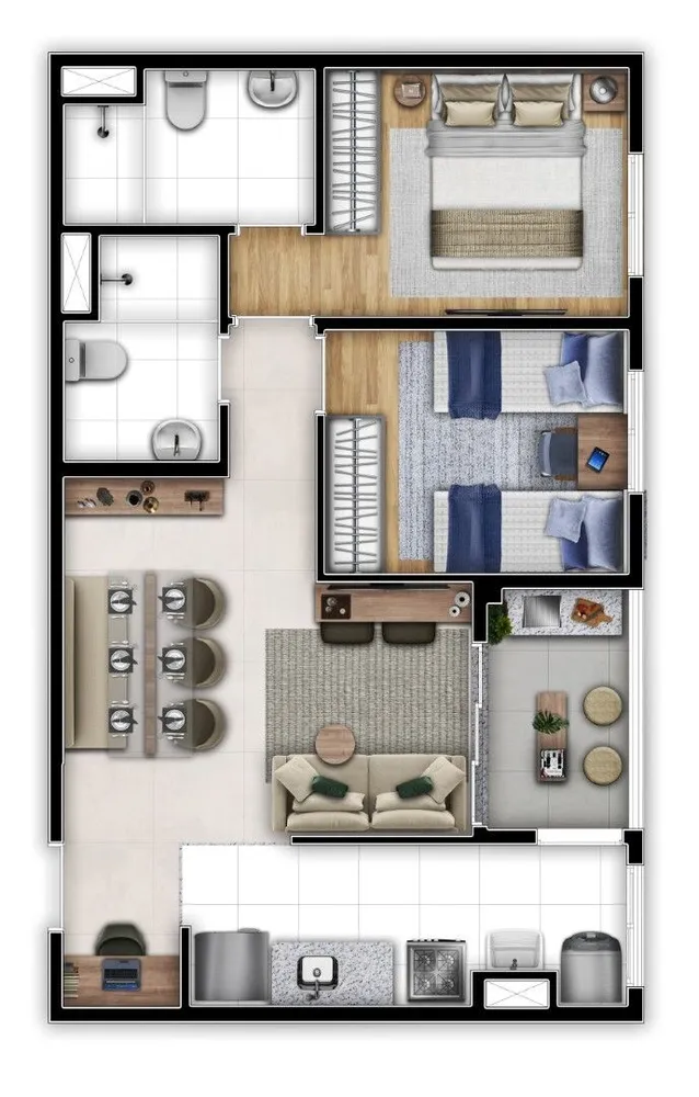 Apartamento, 2 quartos, 55 m² - Foto 11