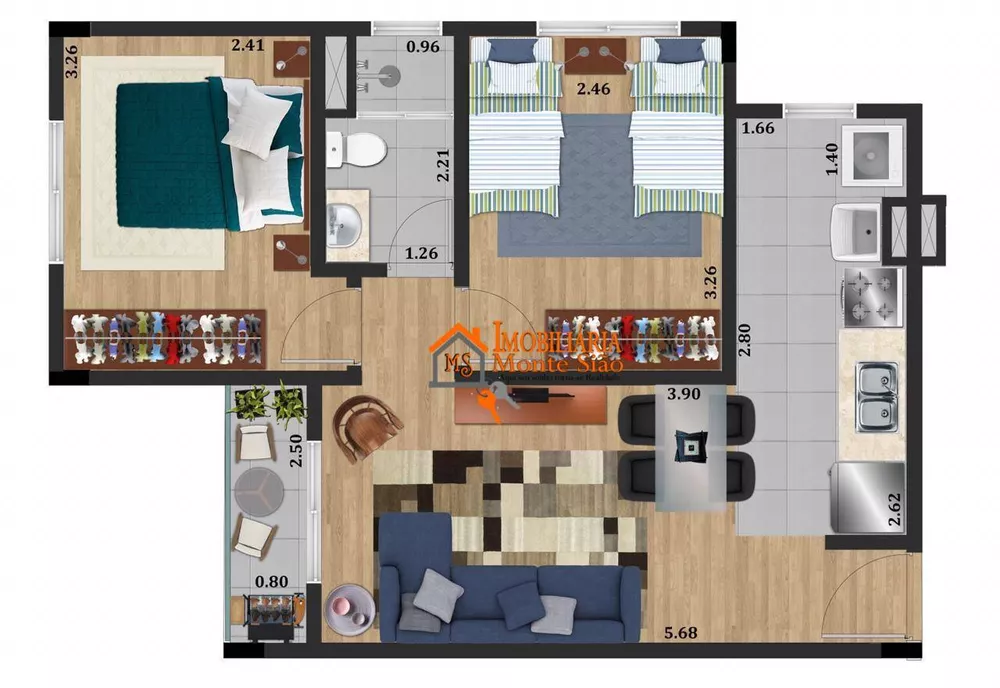 Apartamento à venda com 2 quartos, 46m² - Foto 11